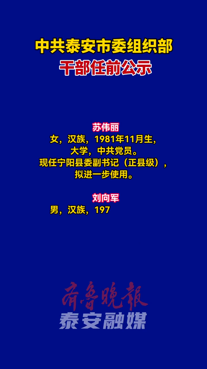 泰安市最新干部任免令详解及指南